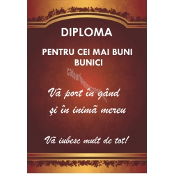 Diploma magnetica A6, Pentru cei mai buni bunici